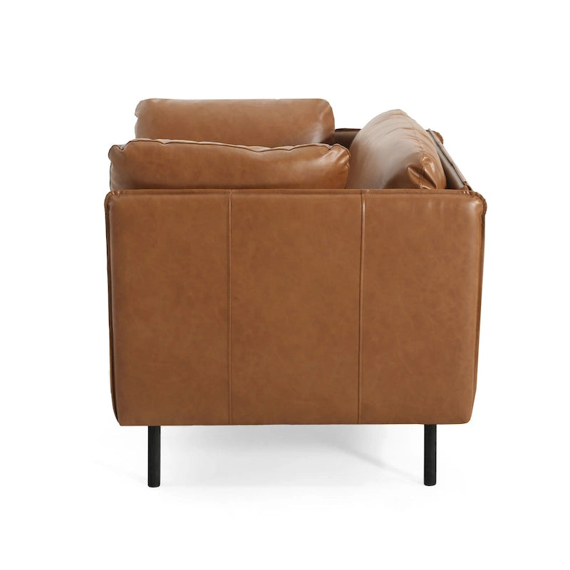 Brown 39" Accent Chair with Metal Legs