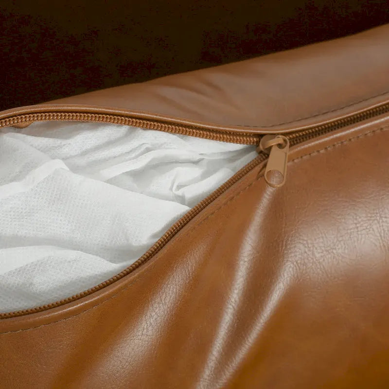 Brown 39" Accent Chair with Metal Legs