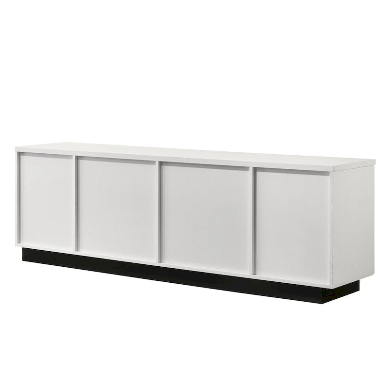 Wood TV Stand with Drawers and Adjustable Shelf