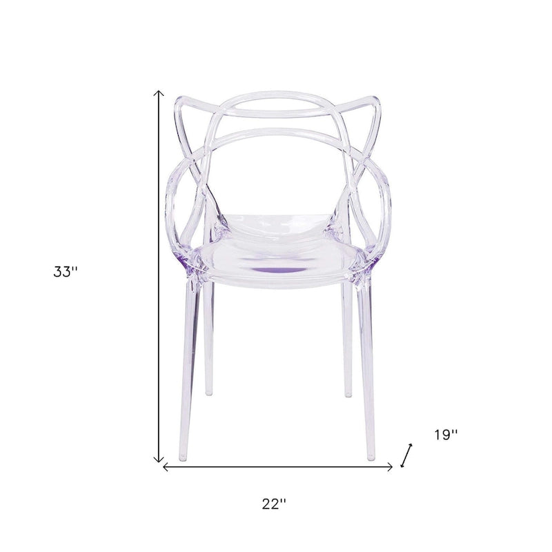 Clear Acrylic Open Back Dining Chair