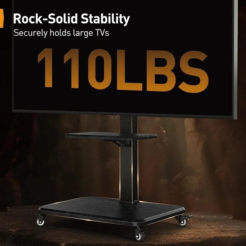 Mobile TV Stand with Power Outlet