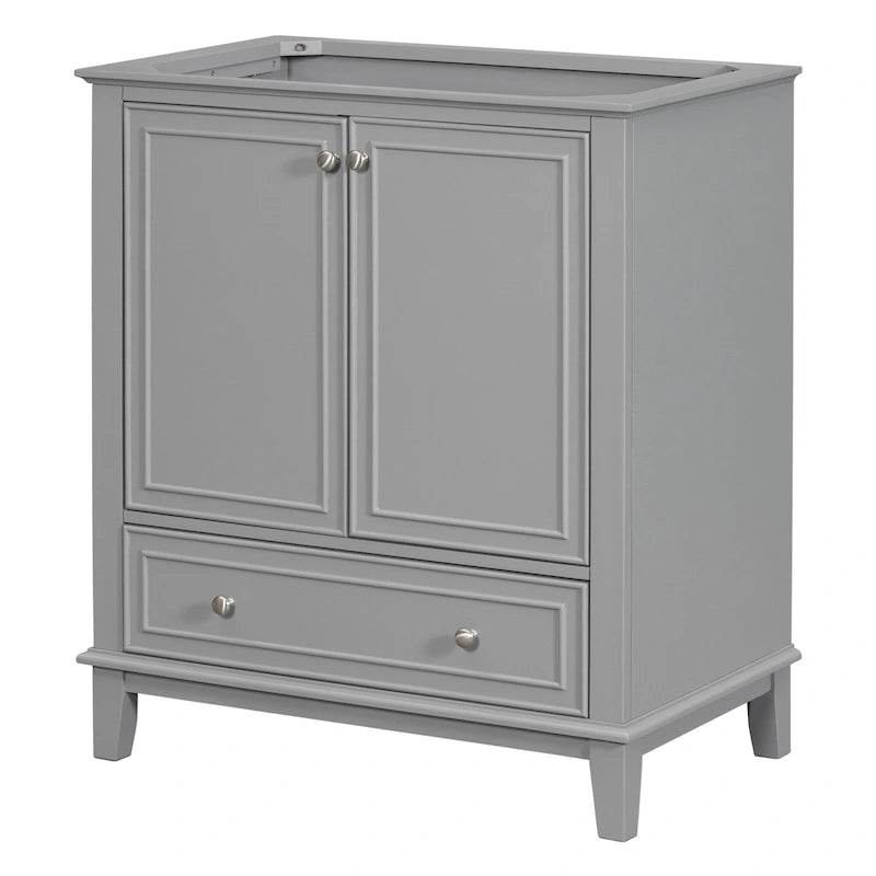 30" Bathroom Floor Storage Cabinet with Doors, Drawers & Adjustable Shelf