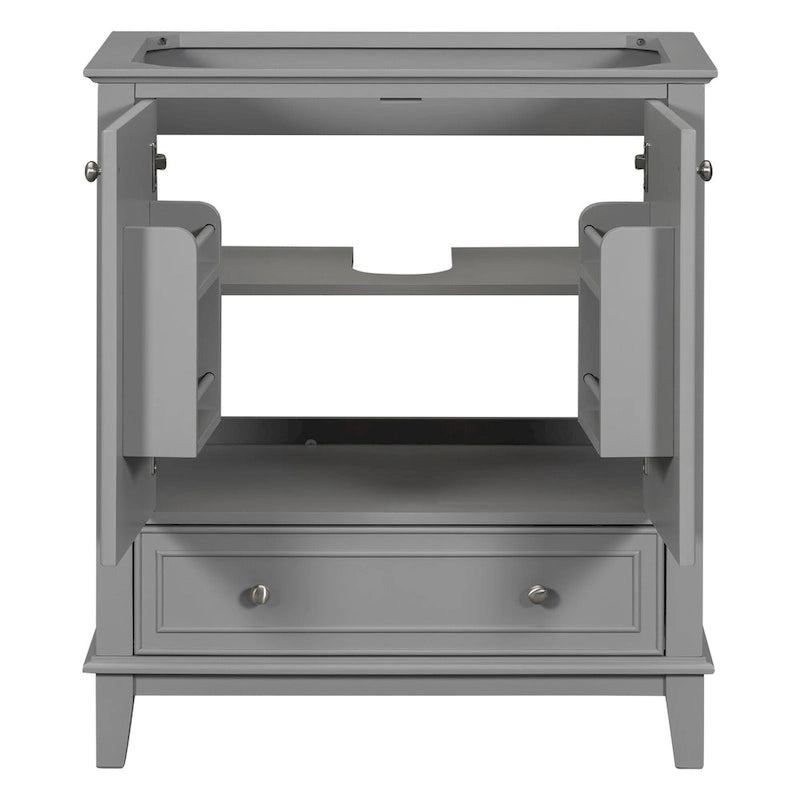 30" Bathroom Floor Storage Cabinet with Doors, Drawers & Adjustable Shelf