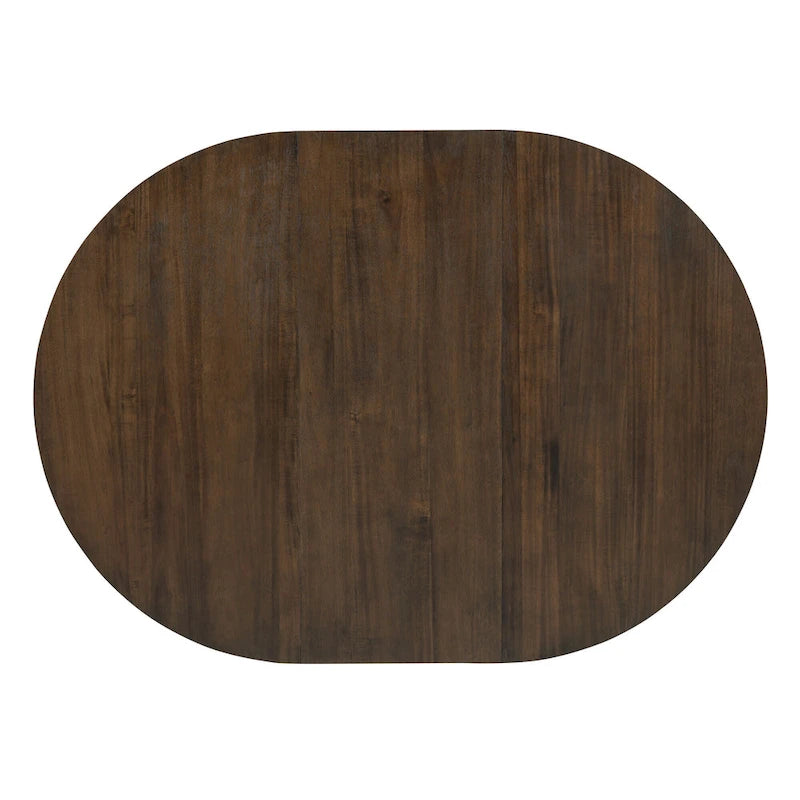Walnut Expandable Round Dining Table