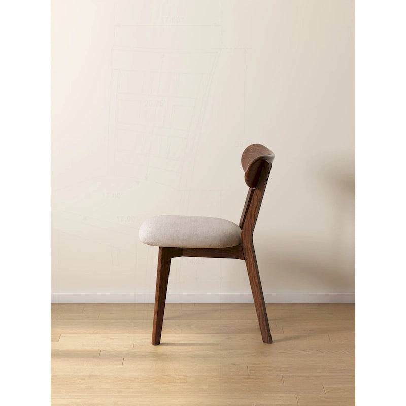 Solid Wood Dining Chair with Comfortable Seating