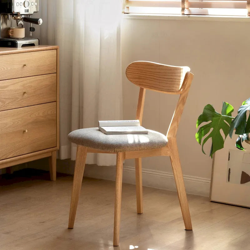 Solid Wood Dining Chair with Comfortable Seating