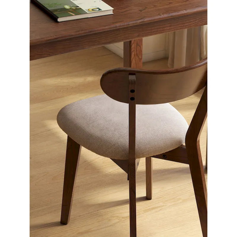 Solid Wood Dining Chair with Comfortable Seating
