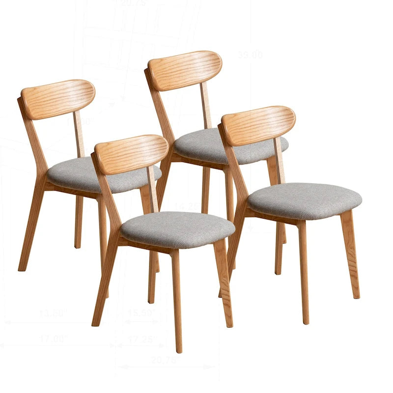 Solid Wood Dining Chair with Comfortable Seating