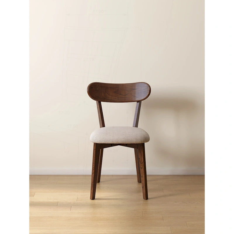 Solid Wood Dining Chair with Comfortable Seating