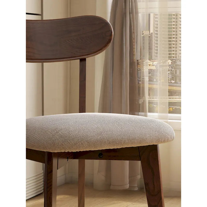 Solid Wood Dining Chair with Comfortable Seating