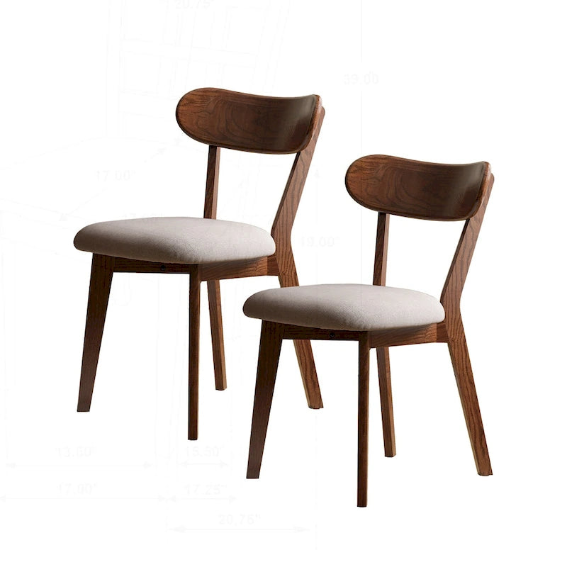 Solid Wood Dining Chair with Comfortable Seating