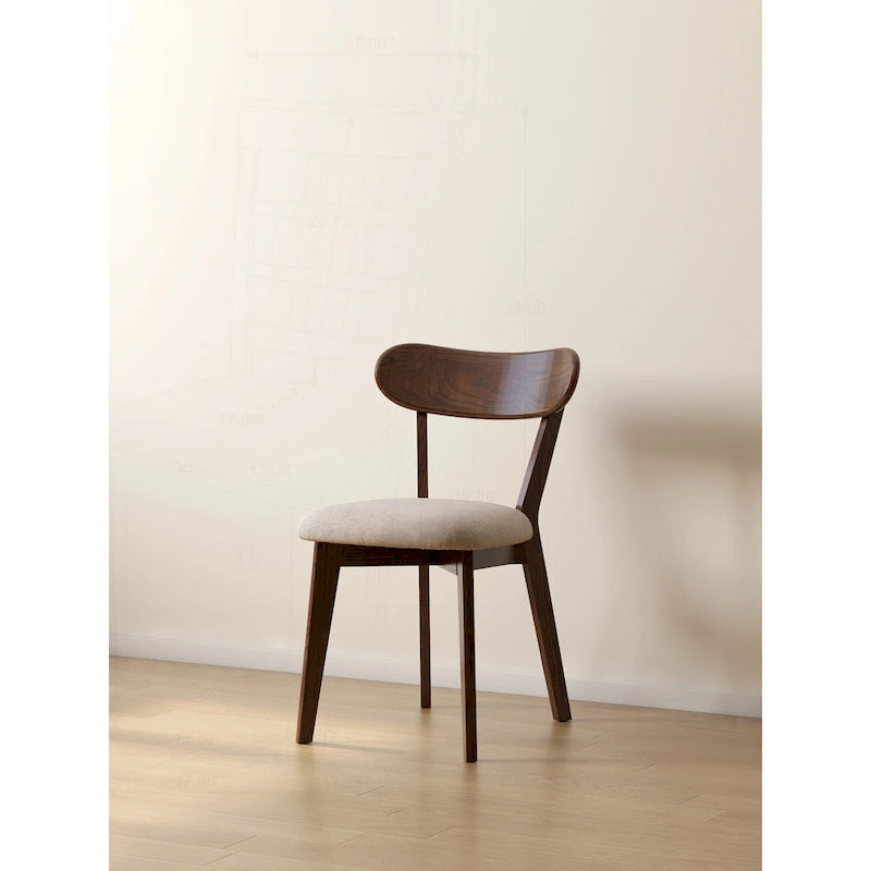 Solid Wood Dining Chair with Comfortable Seating