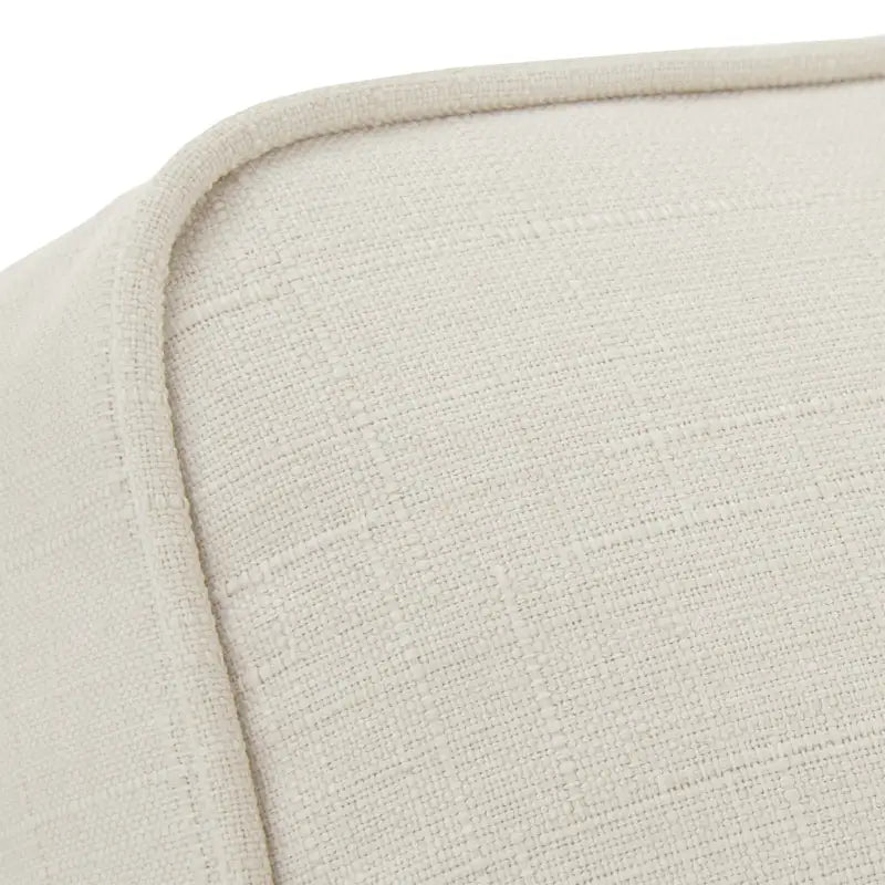 Ivory Fabric Chair with Nailhead Trim