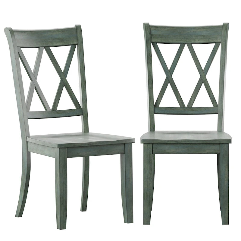 Double X Back Wood Dining Chair