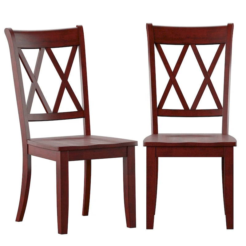 Double X Back Wood Dining Chair
