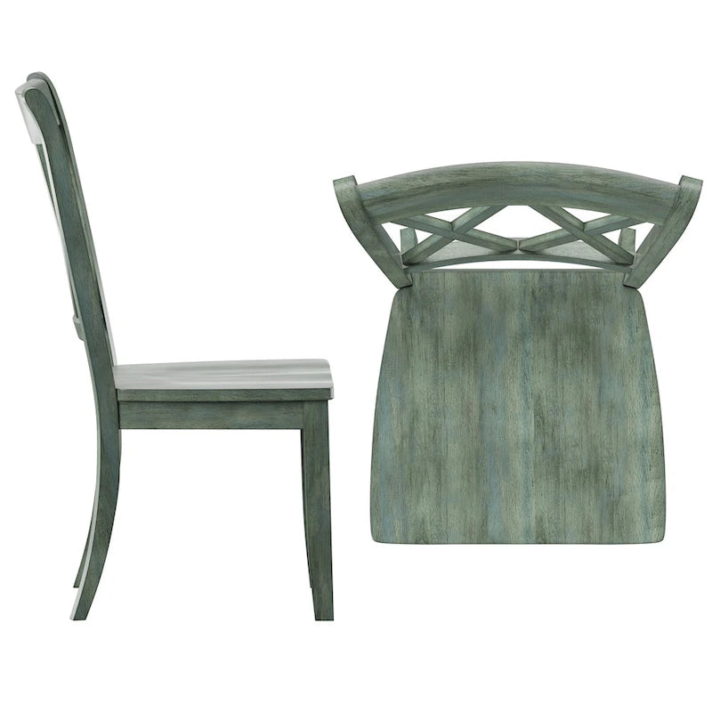 Double X Back Wood Dining Chair