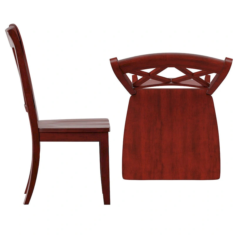 Double X Back Wood Dining Chair