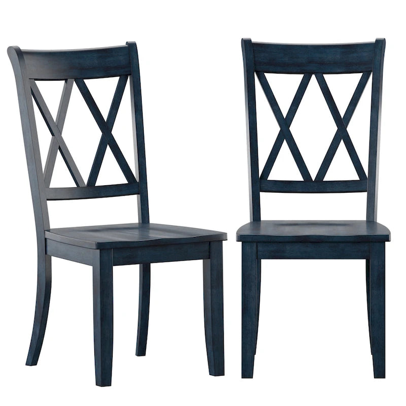 Double X Back Wood Dining Chair