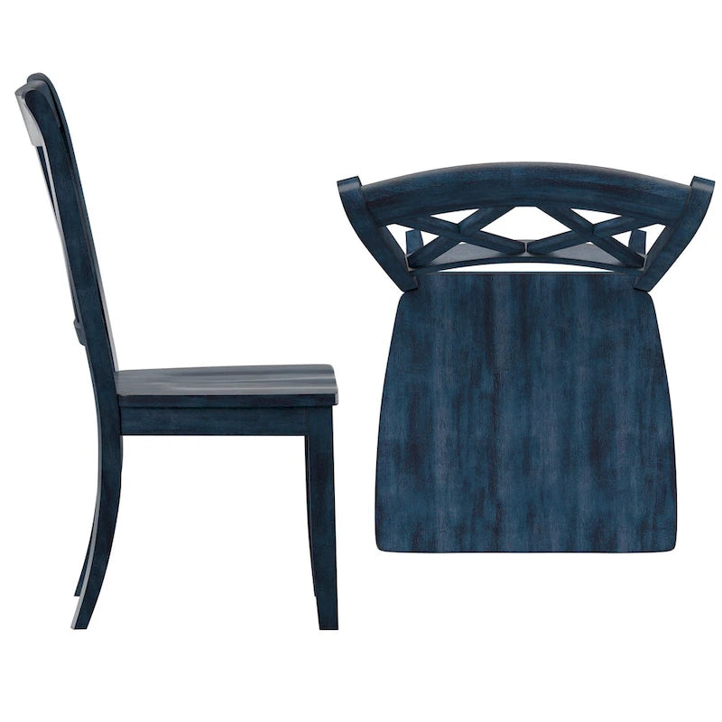 Double X Back Wood Dining Chair