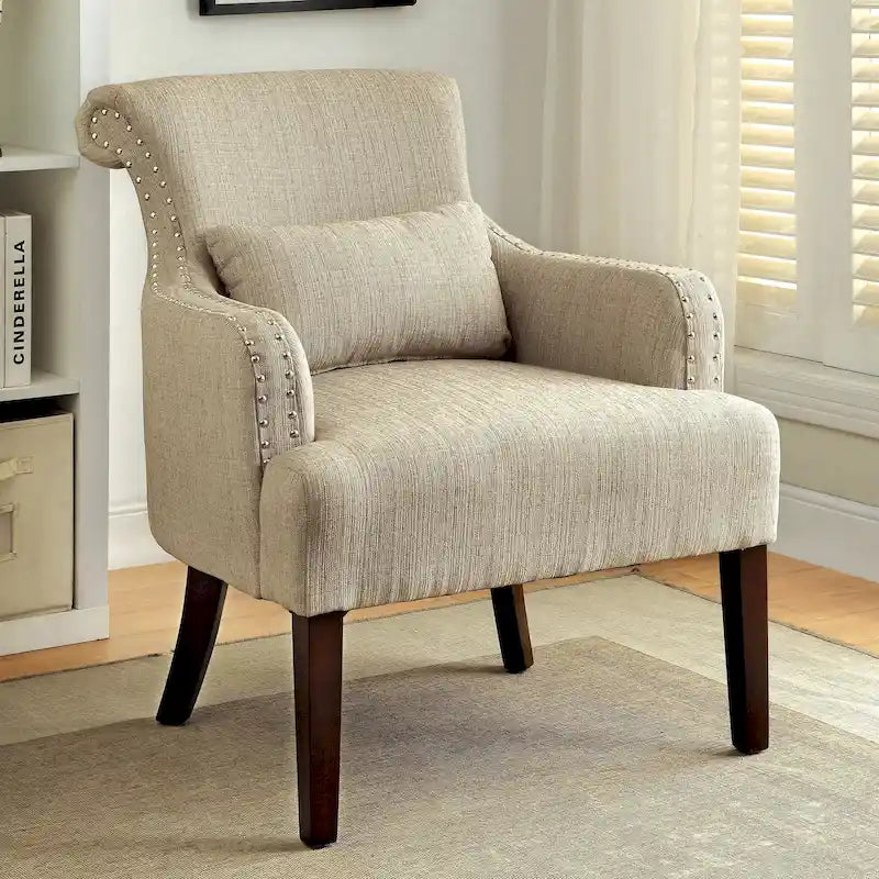 Contemporary Fabric Upholstered Accent Chair
