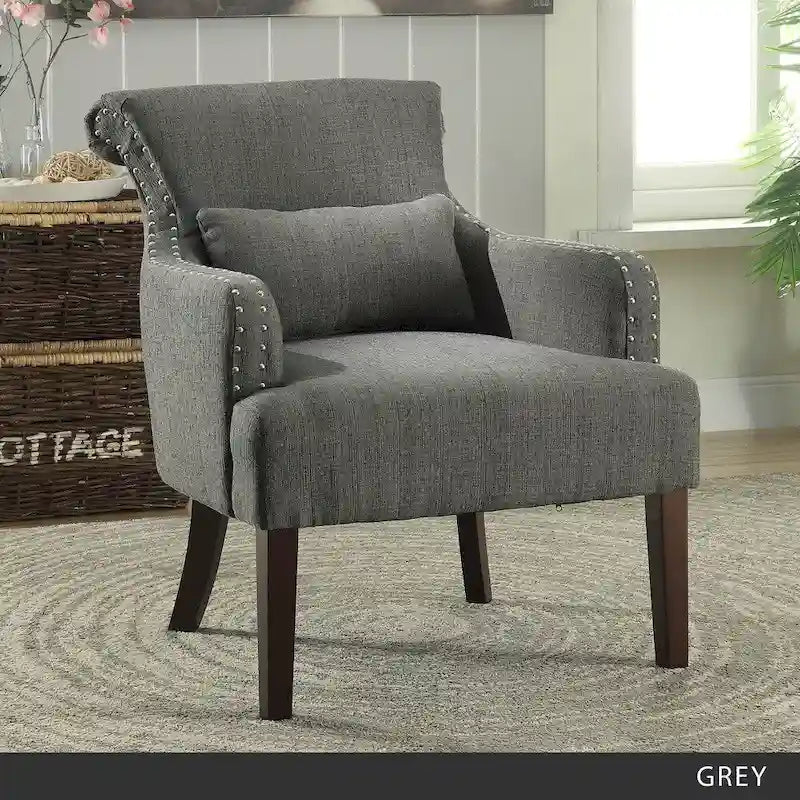 Contemporary Fabric Upholstered Accent Chair
