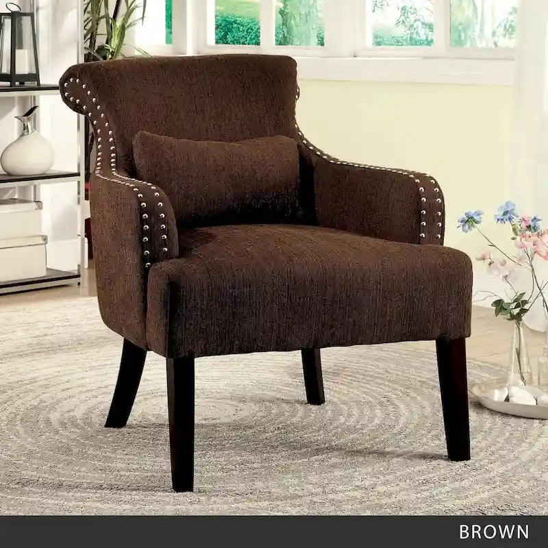 Contemporary Fabric Upholstered Accent Chair