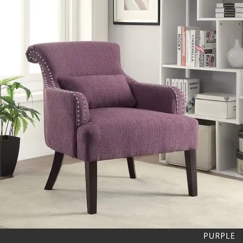 Contemporary Fabric Upholstered Accent Chair