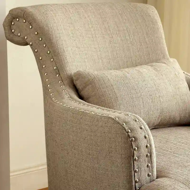 Contemporary Fabric Upholstered Accent Chair