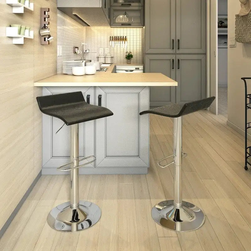 Chrome Air Lift Adjustable Swivel Bar Stool
