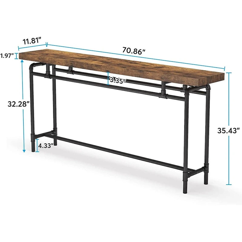 Console Table, 70.9" Narrow Long Entryway Table for Living Room