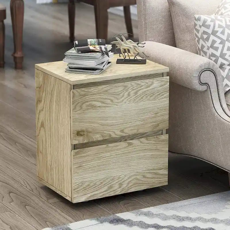 2-Drawer Nightstand with Soft-Close Drawers