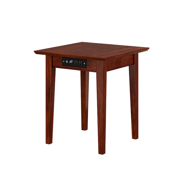 End Table with Charger in Walnut