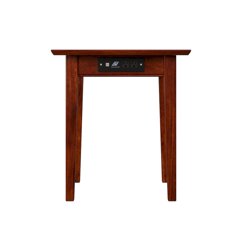 End Table with Charger in Walnut