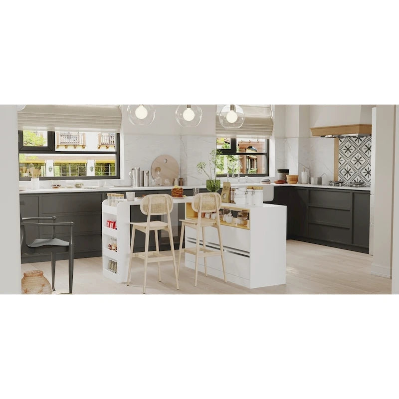 Multi-Functional Desk with 4 Drawers for Kitchen, Bedroom