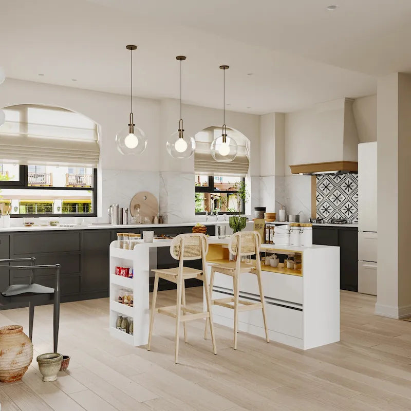 Multi-Functional Desk with 4 Drawers for Kitchen, Bedroom
