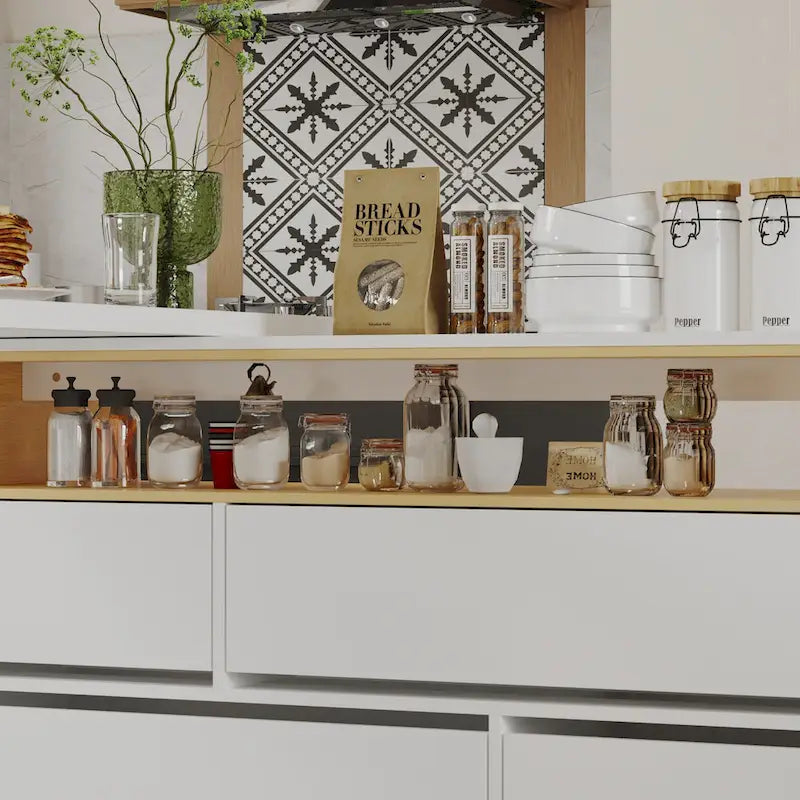Multi-Functional Desk with 4 Drawers for Kitchen, Bedroom