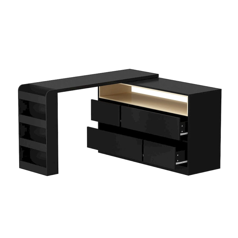 Multi-Functional Desk with 4 Drawers for Kitchen, Bedroom