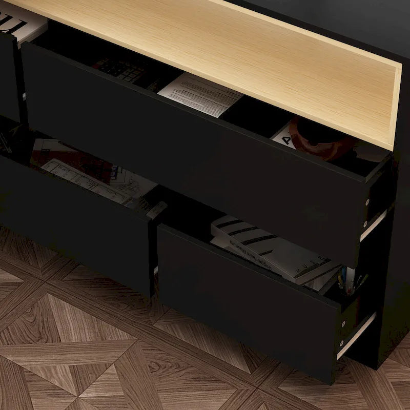 Multi-Functional Desk with 4 Drawers for Kitchen, Bedroom