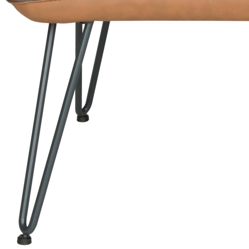Mid-Century Modern Faux Leather Arm Chair - 29Wx28Dx33H