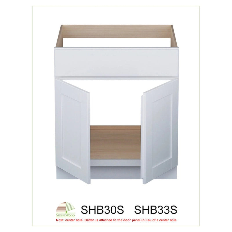 30" Double Door Sink Base Cabinet