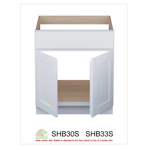 30" Double Door Sink Base Cabinet
