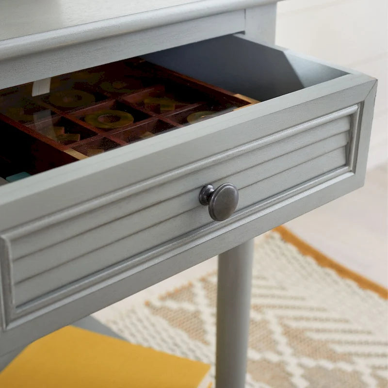 1-Drawer Lower Shelf Nightstand Accent Table - 19" W x 15.8" L x 26" H