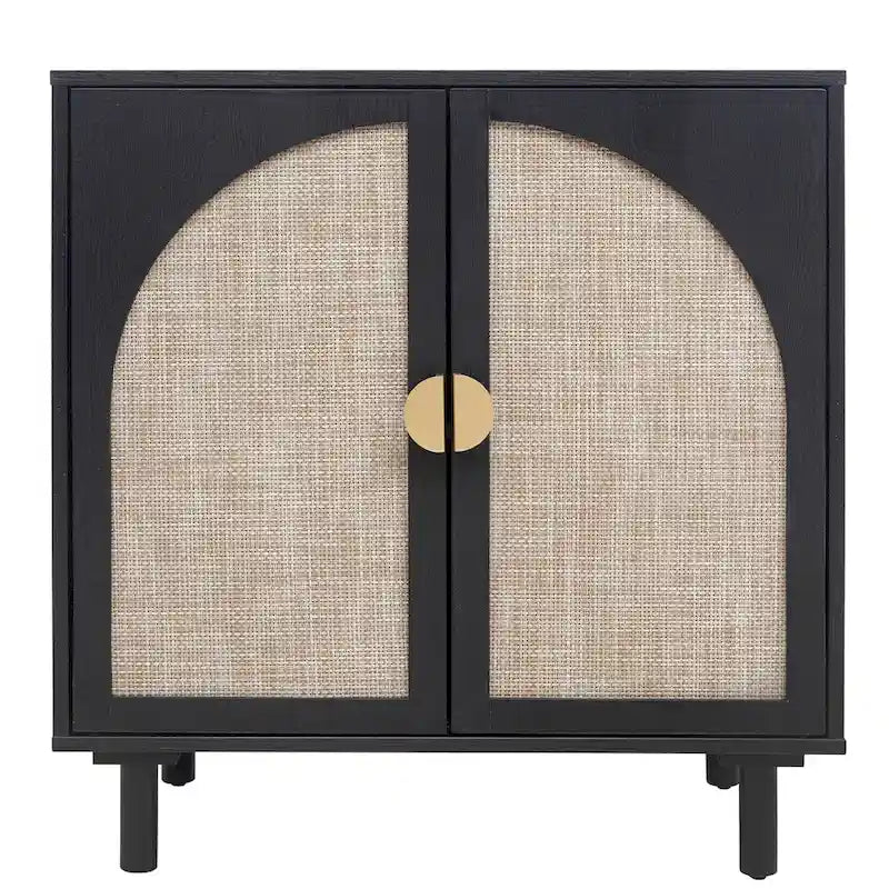2-Door Dresser for Bedroom with Adjustable Shelves and Metal Handle