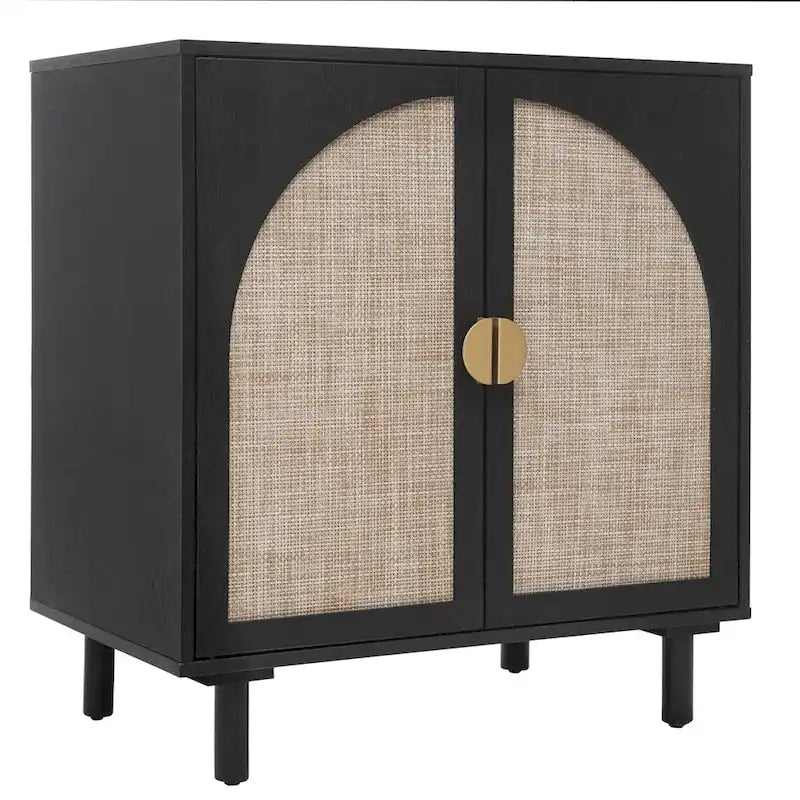 2-Door Dresser for Bedroom with Adjustable Shelves and Metal Handle