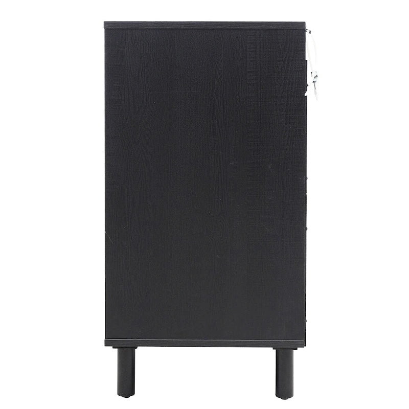 2-Door Dresser for Bedroom with Adjustable Shelves and Metal Handle