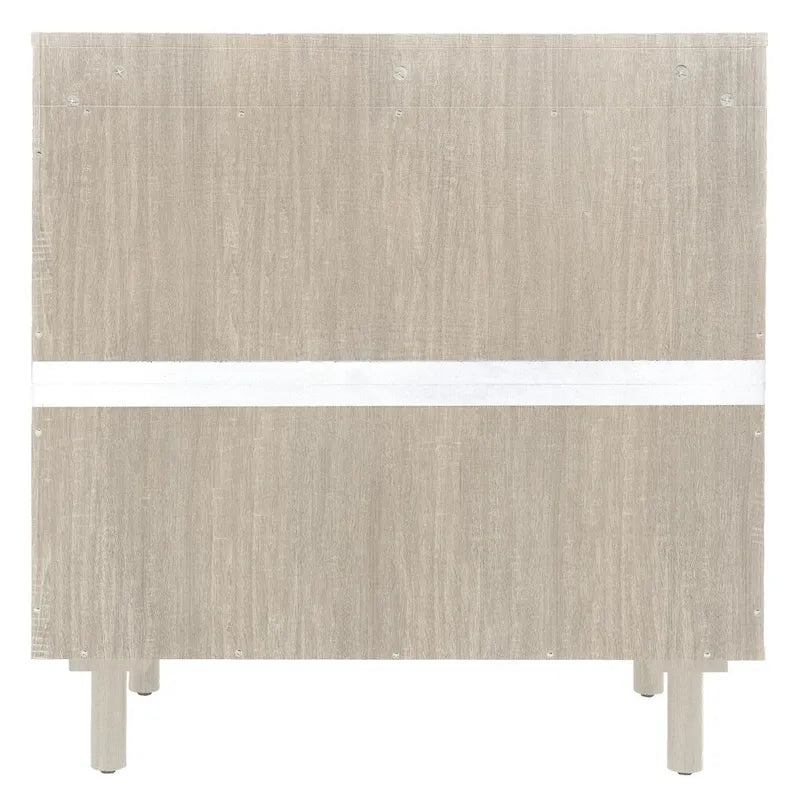 2-Door Dresser for Bedroom with Adjustable Shelves and Metal Handle