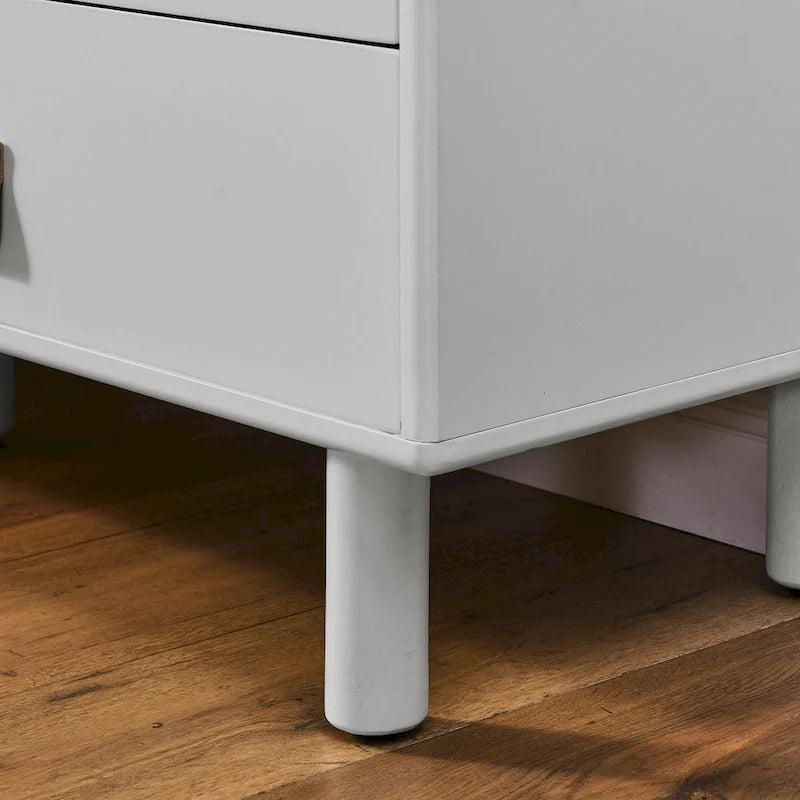 TV Cabinet with Door & Leather Handle Drawers