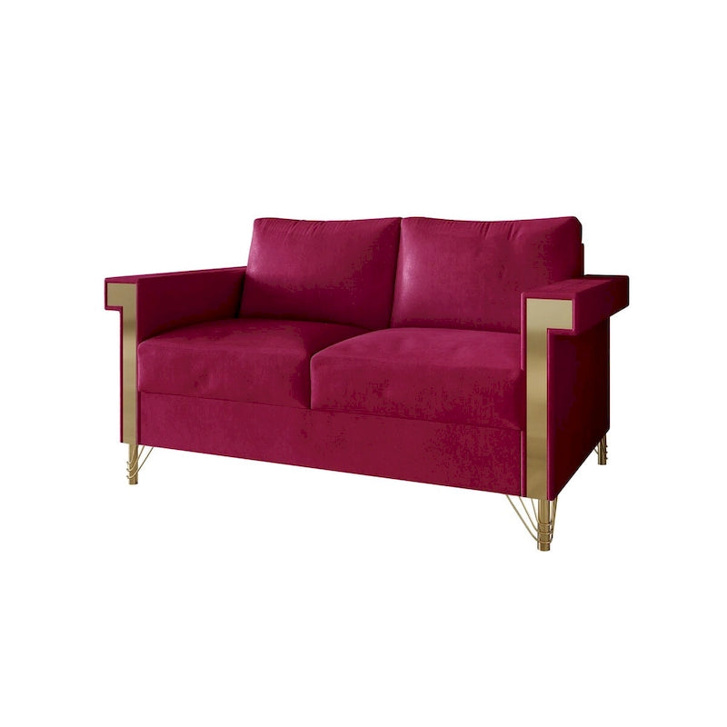 Velvet Upholstered Living Room Sofa