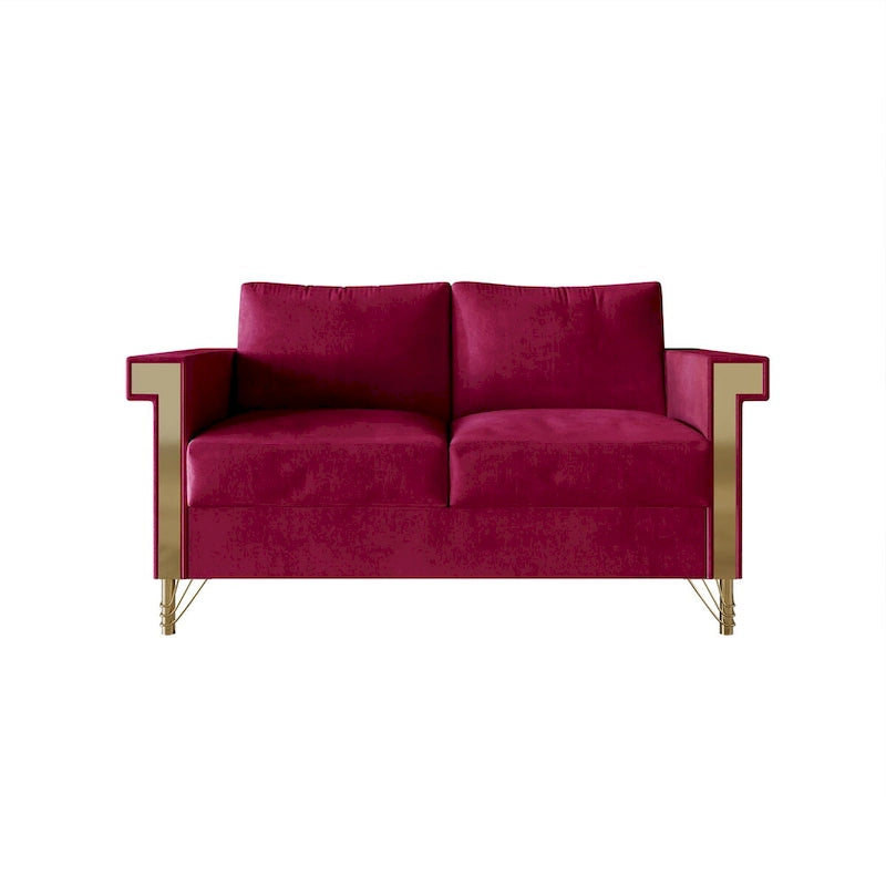 Velvet Upholstered Living Room Sofa