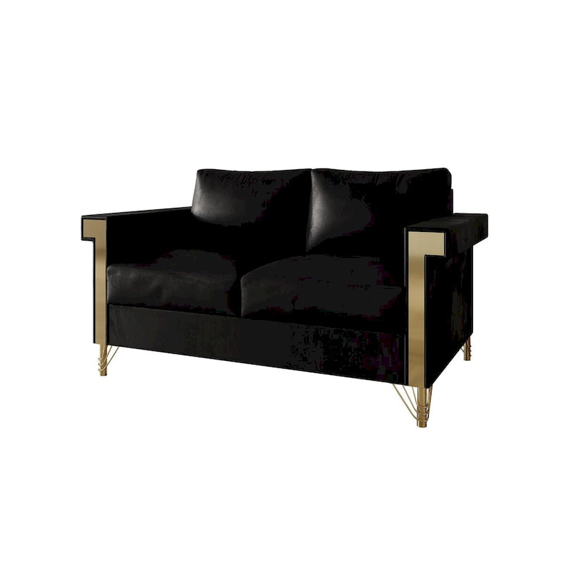 Velvet Upholstered Living Room Sofa